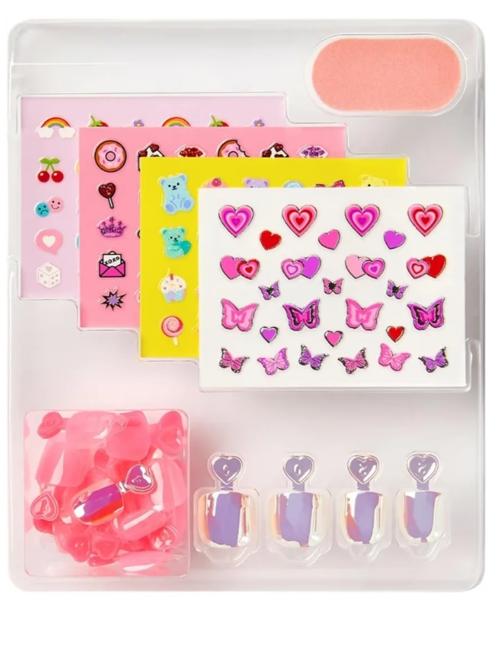 imPRESS Pink Mini Press-On Nail Set with Sticker Accents